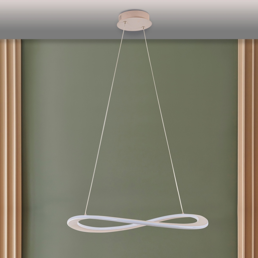 CASHMERE LED csillár kábelen, 40 W, 230 V, Ø 59,5 cm, bézs