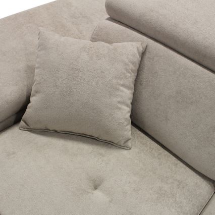 CASTELO balos L alakú, ággyá alakítható sarokkanapé tárolóval, szürke