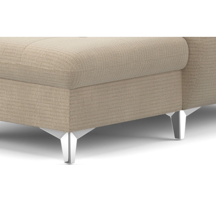 Kihajtható sarokkanapé tárolóhellyel U alakban CATANIA balos bézs