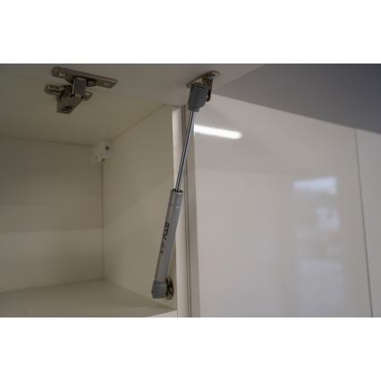 CELESTE 240 cm-es fényes fehér konyhabútor