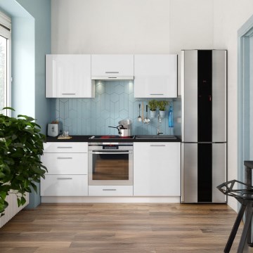 CELESTE konyhasor 180 cm magasfényű fehér