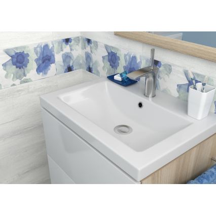 Cersanit K32-004-BOX - COMO 45x80 cm ráépíthető/fali mosdó, kerámia, fényes fehér