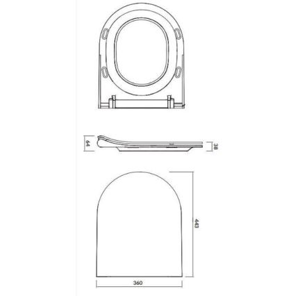 Cersanit K701-104 - Fali WC ülőkével CITY OVAL kerámia/fehér