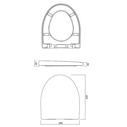 Cersanit K98-0122 - PARVA SoftClose WC-ülőke fehér
