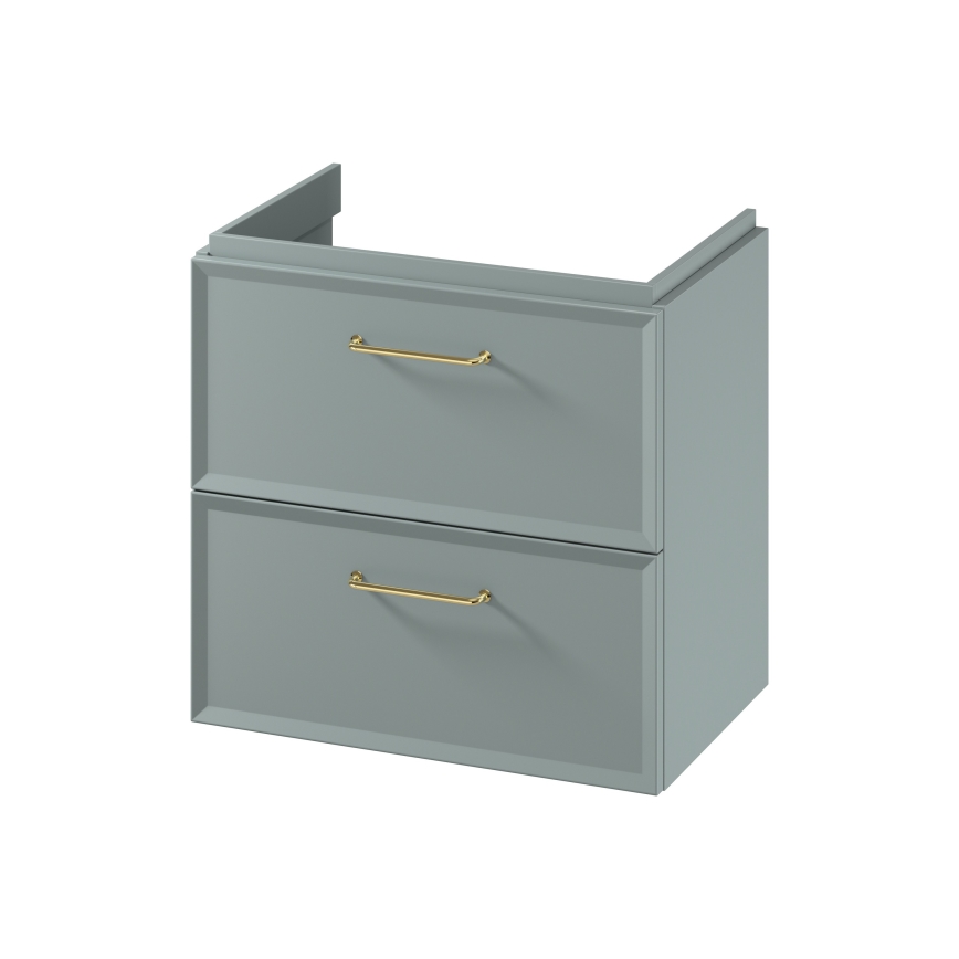 Cersanit S1021-009 - Fali, mosdó alatti fürdőszobai szekrény MILLE SLIM 60x38 cm menta színű