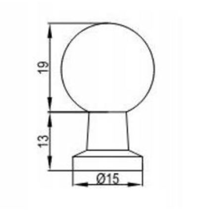 Cersanit S1021-020 - MILLE bútorfogantyú, fekete