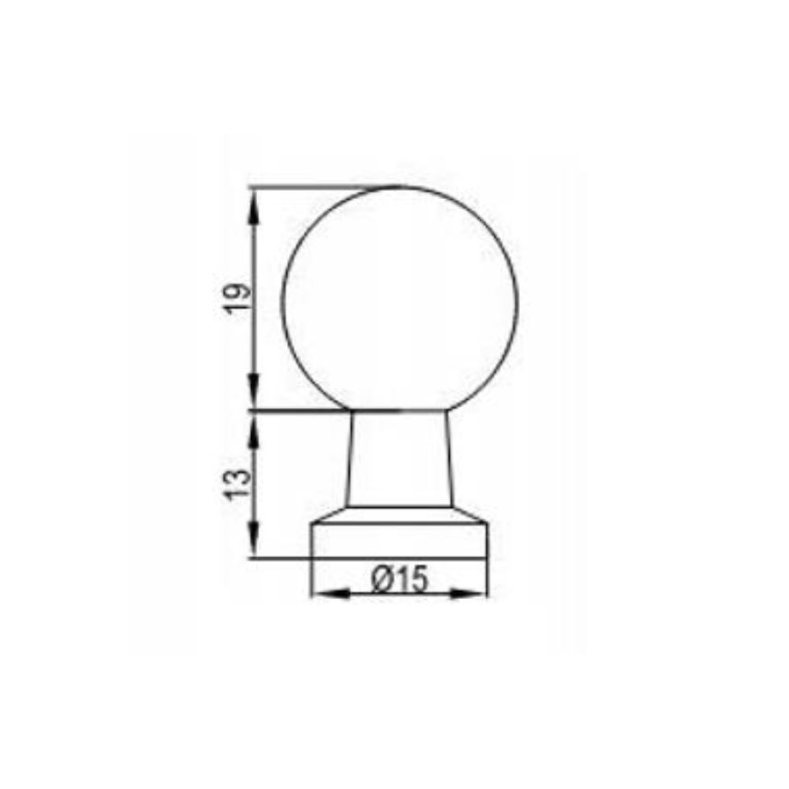 Cersanit S1021-020 - MILLE bútorfogantyú, fekete
