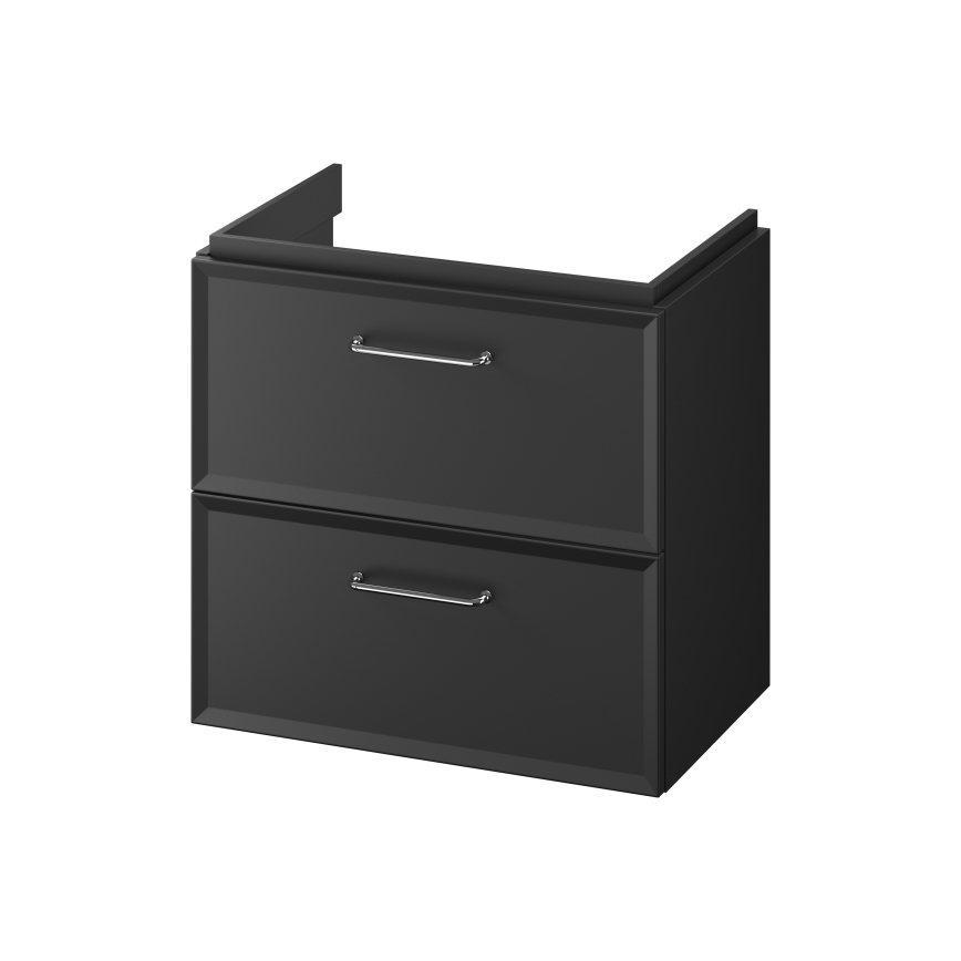 Cersanit S590-100 - Falra szerelhető fürdőszobai szekrény mosdó alá MILLE SLIM 60x38 cm fekete