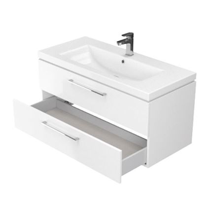 Cersanit S801-149-DSM - LARA 80x45 cm függesztett fürdőszobaszekrény mosdóval, fehér