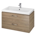 Cersanit S801-154-DSM - LARA falra szerelhető fürdőszobai szekrény mosdóval, 80x46x45 cm, dió