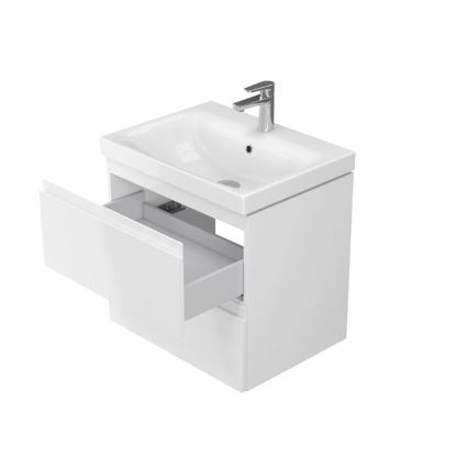 Cersanit S801-223-DSM - MODUO 60x45 cm falra szerelhető fürdőszobai szekrény mosdóval, fényes fehér