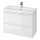 Cersanit S801-225-DSM - Függesztett fürdőszobaszekrény mosdóval MODUO SLIM 80x38 cm fényes fehér