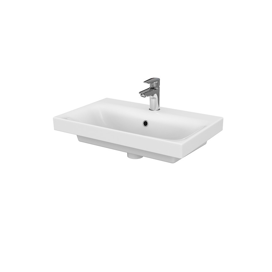 Cersanit S801-227-DSM - Falra szerelhető fürdőszobaszekrény mosdóval MODUO SLIM 60x57x38 cm fényes fehér