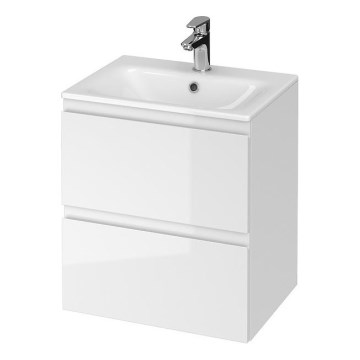 Cersanit S801-312-ECO - Fali fürdőszobai szekrény mosdóval MODUO 50x40 cm fehér