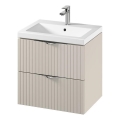 Cersanit S801-541 - Fali fürdőszobai szekrény mosdóval TIRSO 60x60x45 cm bézs