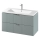 Cersanit S801-546 - Függesztett fürdőszobaszekrény mosdóval TIRSO 100x45 cm mentazöld