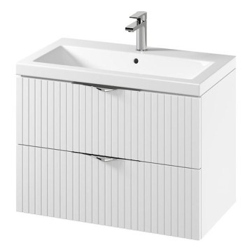 Cersanit S801-547 - Függesztett fürdőszobaszekrény mosdóval TIRSO 80x60x45 cm fehér