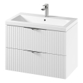 Cersanit S801-547 - TIRSO 80x45 cm falra szerelhető fürdőszobai szekrény mosdóval, fehér