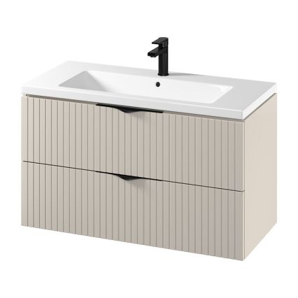 Cersanit S801-548 - Függesztett fürdőszobai mosdószekrény TIRSO 100x60x45 cm bézs