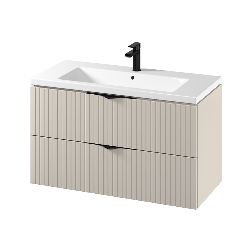 Cersanit S801-548 - Függesztett fürdőszobai mosdószekrény TIRSO 100x60x45 cm bézs