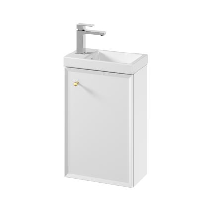 Cersanit S801-568 - MILLE 40x22 cm falra szerelhető fürdőszobai szekrény mosdóval, fehér