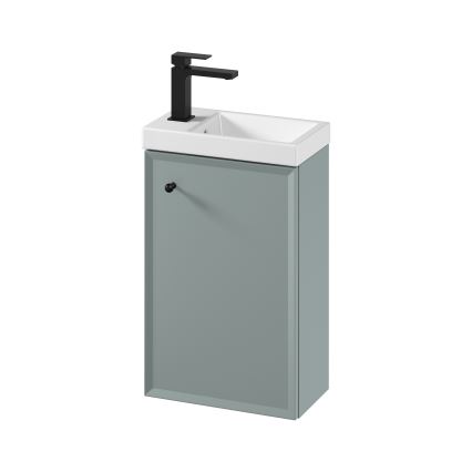 Cersanit S801-570 - Falra szerelhető fürdőszobai szekrény mosdóval MILLE 40x22 cm menta színű