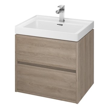 Cersanit S924-008 - CREA fali fürdőszobai mosdószekrény 60x54x45 cm, tölgy