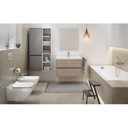 Cersanit S924-008 - CREA fali fürdőszobai mosdószekrény 60x54x45 cm, tölgy