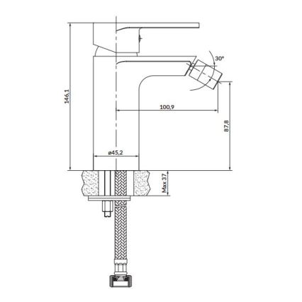Cersanit S951-315 - Bidécsap CREA fényezett króm