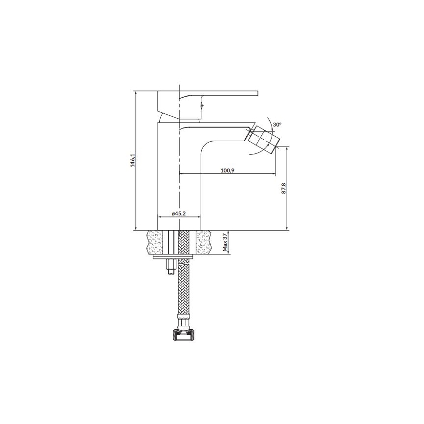 Cersanit S951-317 - Bidécsap CREA nikkel