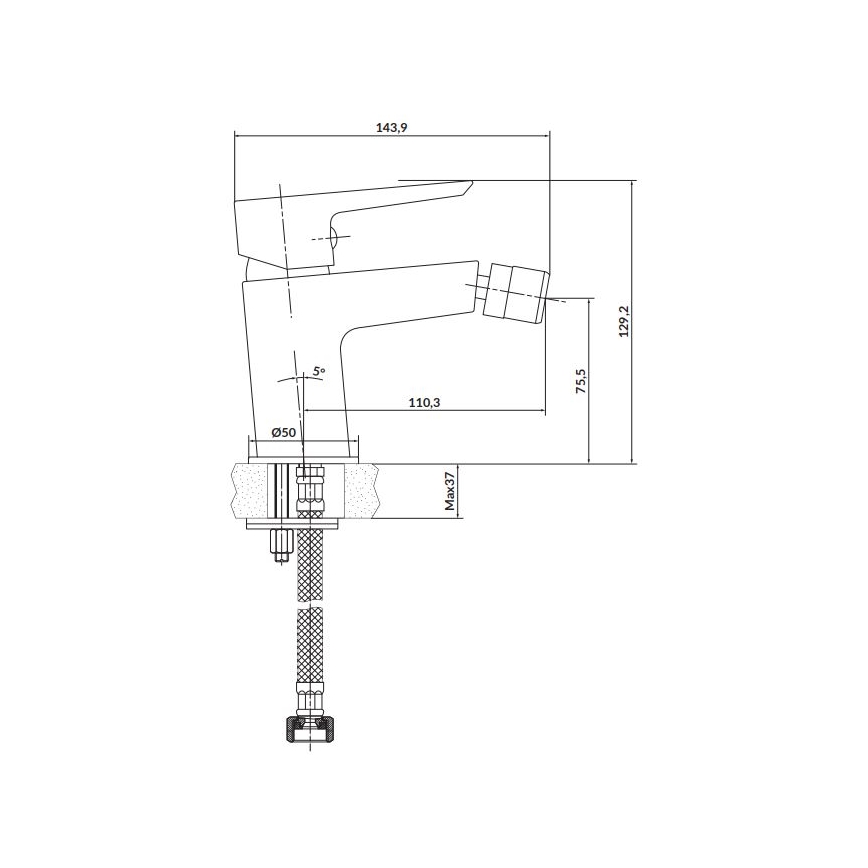 Cersanit S951-347 - Bidécsap MILLE fényezett króm