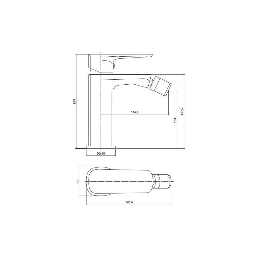 Cersanit S951-380 - Bidécsap LARGA fényezett króm