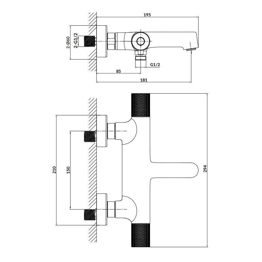 Cersanit S951-563 - ZEN termosztátos kádcsaptelep, fényes króm