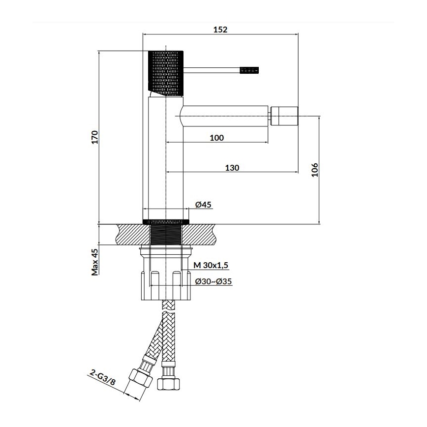 Cersanit S951-574 - Bidécsap ZEN fényezett króm