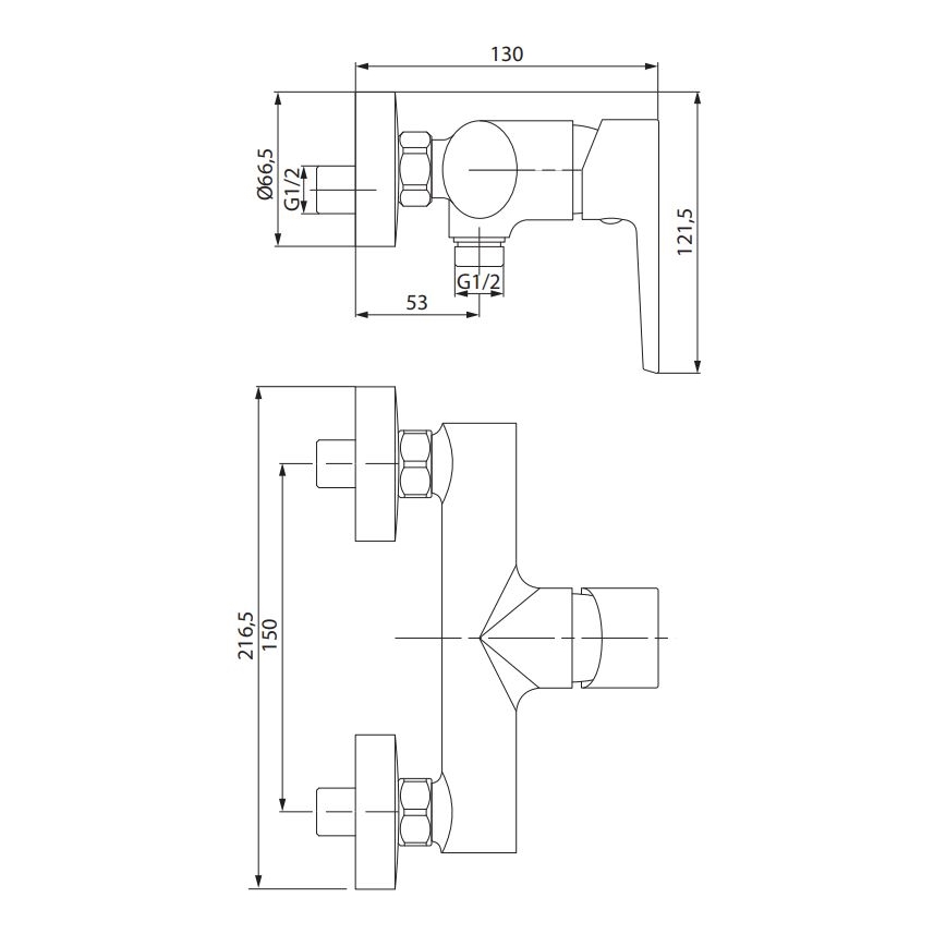 Cersanit S951-577 - Zuhanycsap MODUO fekete