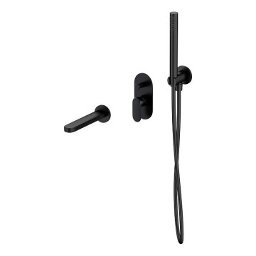 Cersanit S952-042 - Fürdőkád szett CREA falba építhető csapteleppel, fekete