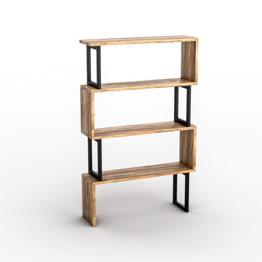 CEYLAN könyvtár 128x80 cm barna/fekete