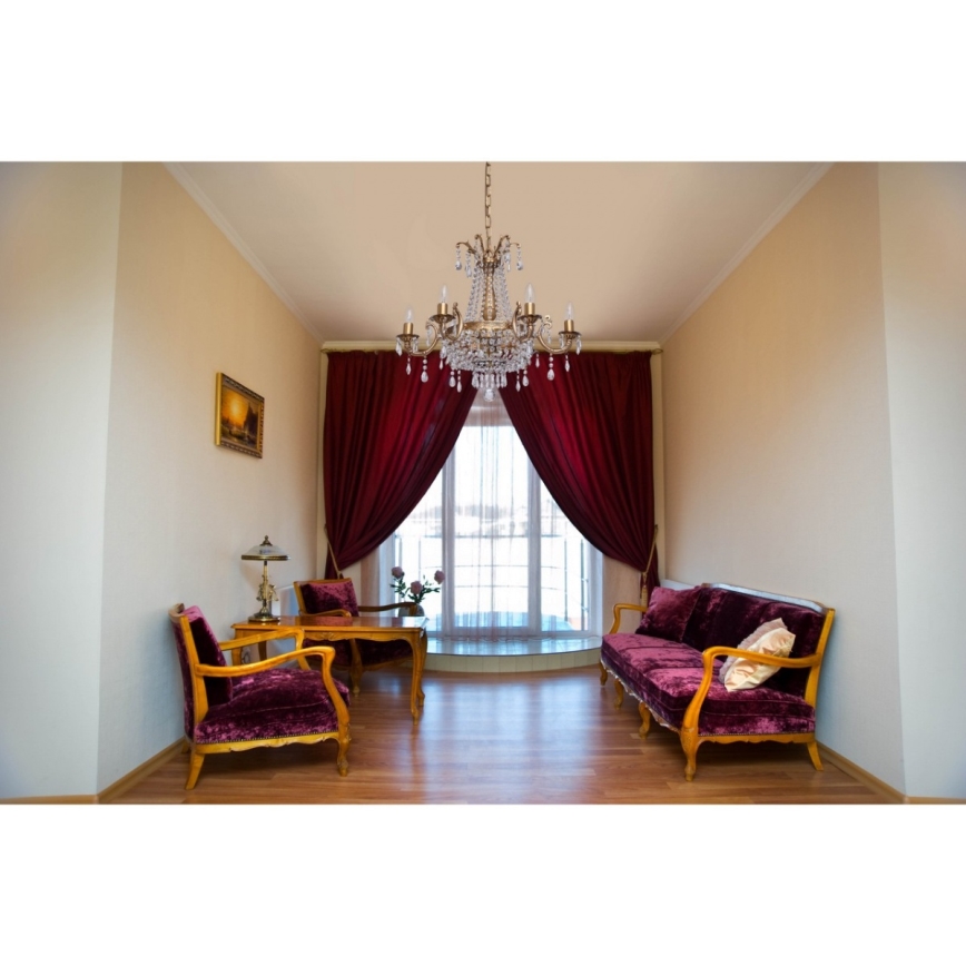 CHIARO - Kristály csillár láncon ISABELLA 8xE14/60W/230V