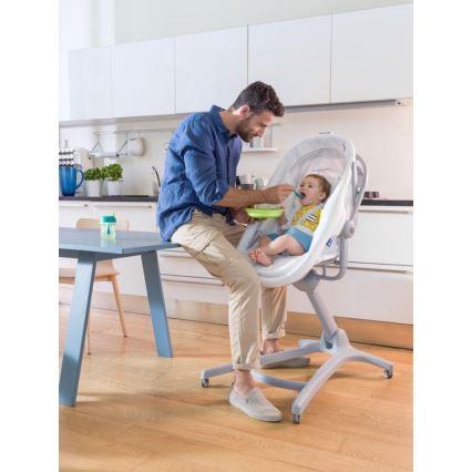 Chicco - 4 az 1-ben BABY HUG gyerekágy szürke/fehér