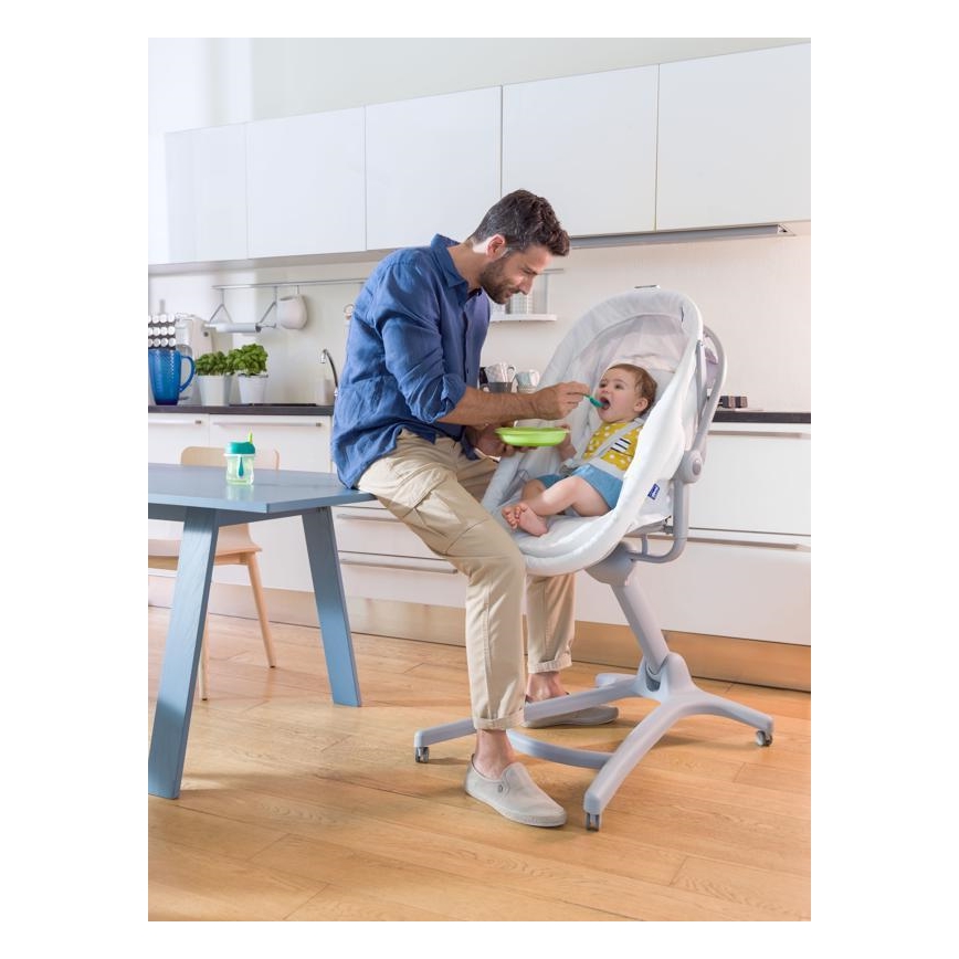 Chicco - 4 az 1-ben BABY HUG gyerekágy szürke/fehér