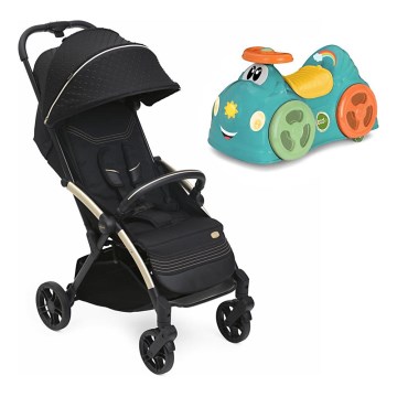Chicco - GOODY XPLUS fekete sport babakocsi Re_Lux Eco+ + ALL AROUND futóbicikli
