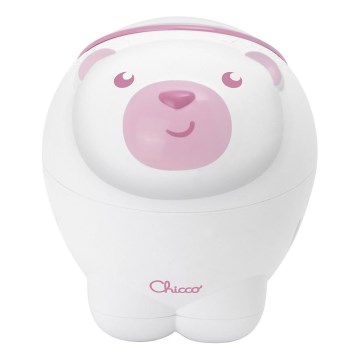 Chicco - Gyerek projektor 2in1 POLAR BEAR 3xAA rózsaszín