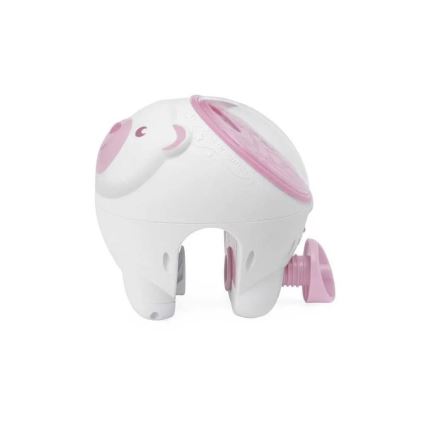 Chicco - Gyerek projektor 2in1 POLAR BEAR 3xAA rózsaszín