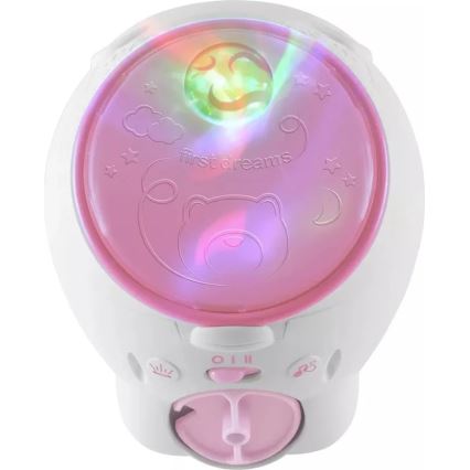 Chicco - Gyerek projektor 2in1 POLAR BEAR 3xAA rózsaszín