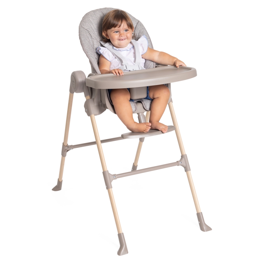 Chicco - Gyermek étkezőszék Polly Essential - szürke/barna