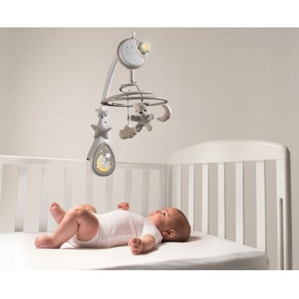 Chicco - Kiságy mobil dallammal 3in1 NEXT2DREAMS 3xAA szürke