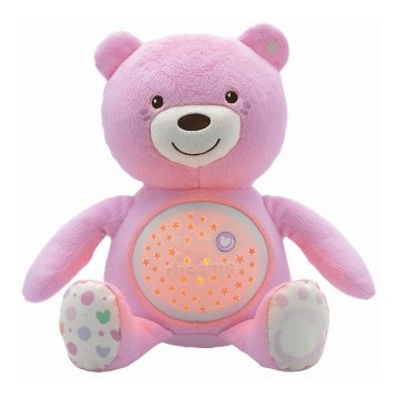 Chicco - Projektor dallammal BABY BEAR 3xAAA rózsaszín