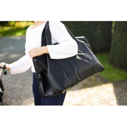 Childhome - Pelenkázótáska MOMMY BAG LEATHER fekete