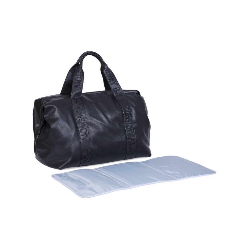Childhome - Pelenkázótáska MOMMY BAG LEATHER fekete