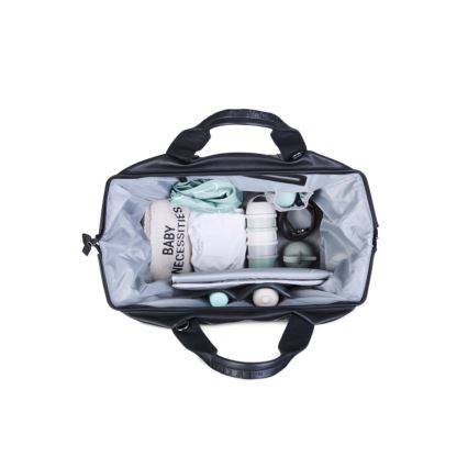 Childhome - Pelenkázótáska MOMMY BAG LEATHER fekete
